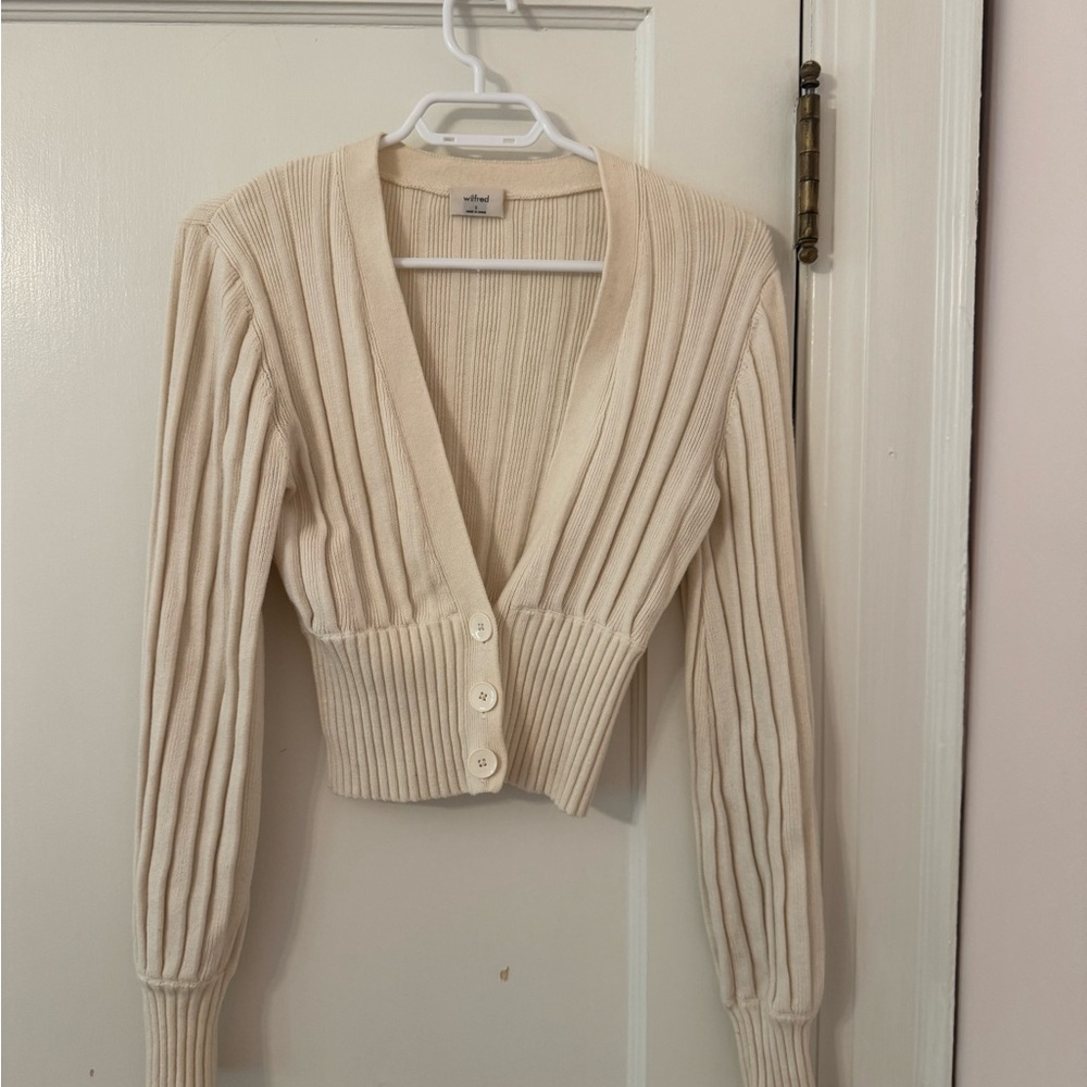Wilfred Cream Button-Up Cardigan